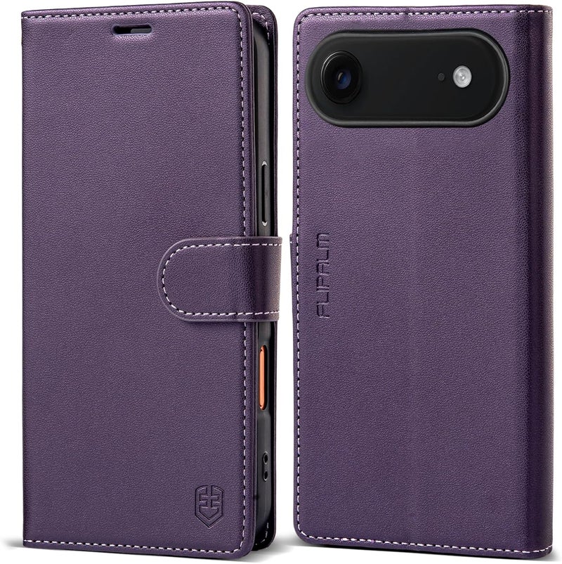 FLIPALM Wallet Case for iPhone 17 Air with Credit Card Holder,PU Leather Folio Flip Kickstand Protective Shockproof Cover for Apple 17 Air Phone Case (Purple, for iPhone 17 Air - 6.5'') - Image 1
